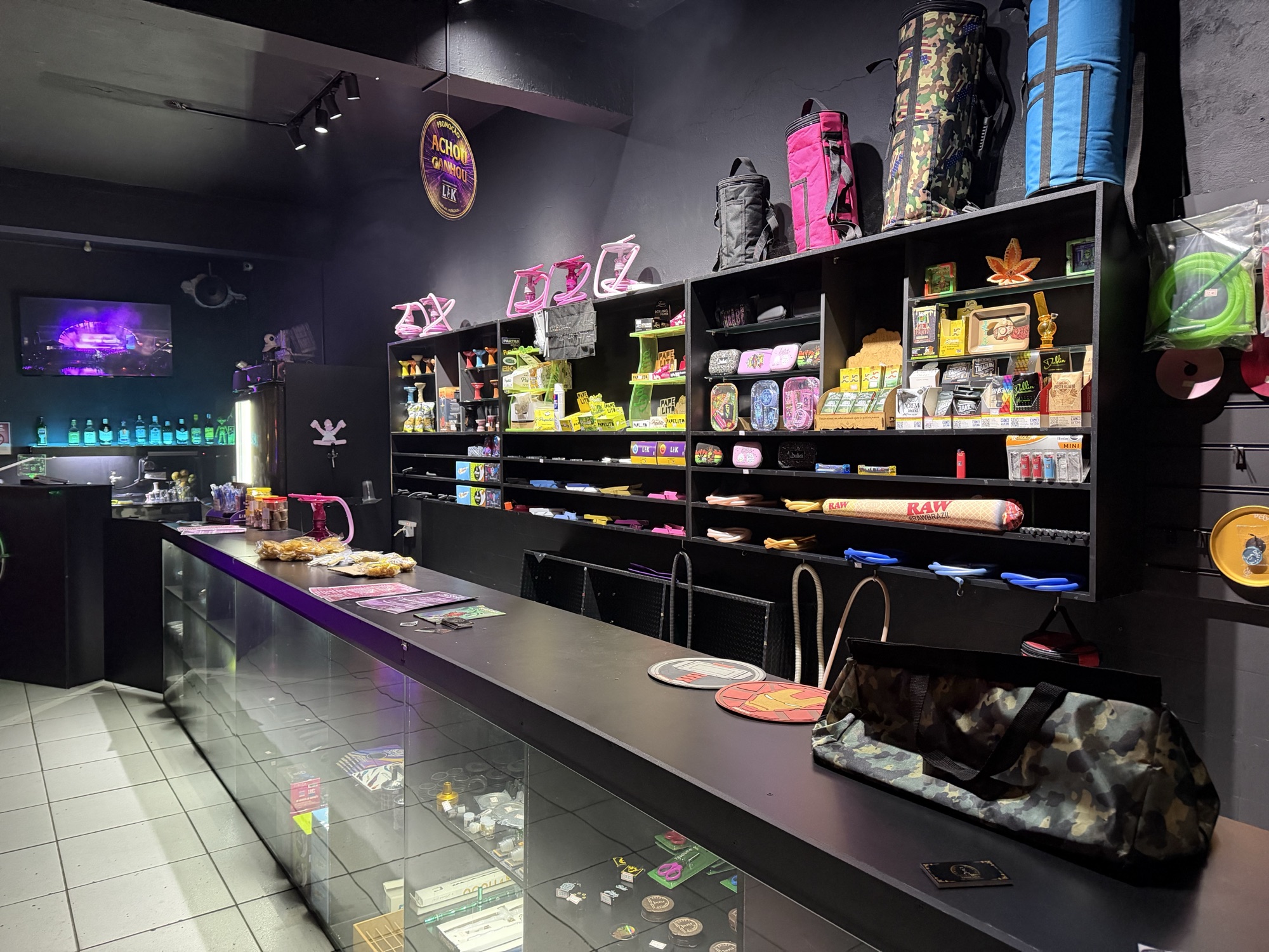Produtos da tabacaria e smoke shop Crazy Hookah